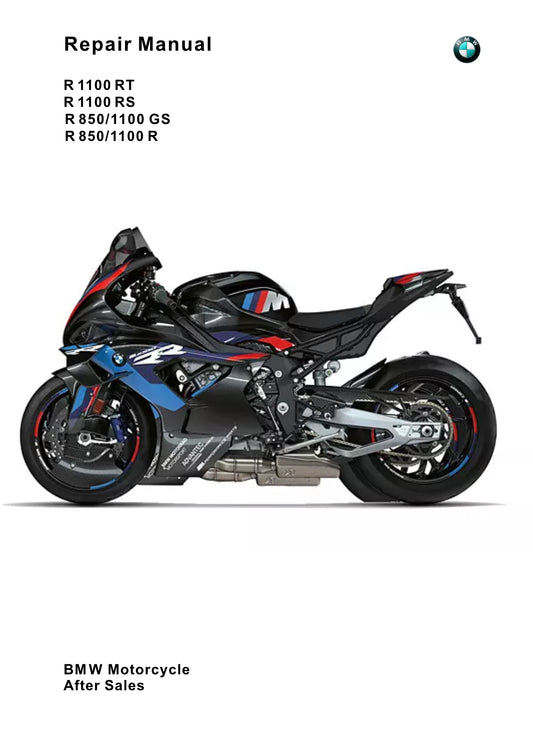 BMW motorcycle service manual PDF for models R1100 RT, R1100 RS, R850/1100 GS, R850/1100 R instant download ebook