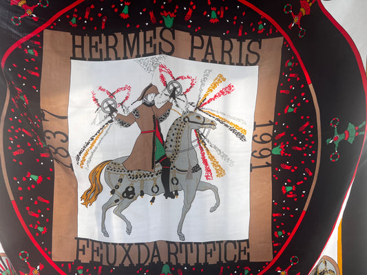 Hermes Paris rare silk scarf